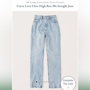 Abercrombie Curve Love Ultra High Rise 90’s Straight Jean